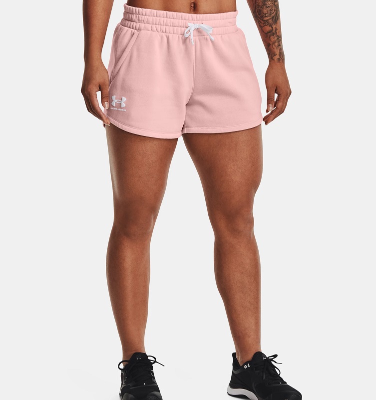 Šortky Under Armour Rival Fleece_retro pink