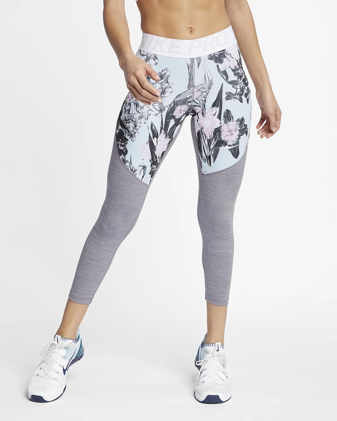 Legíny NIKE PRO, sivé