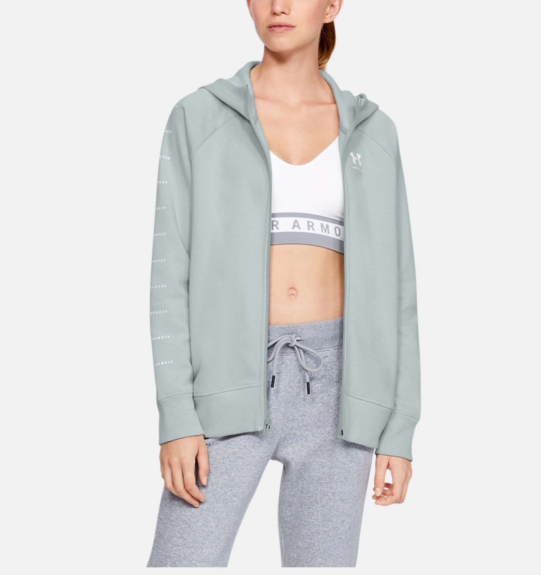 Mikina Under Armour Rival Fleece_mint