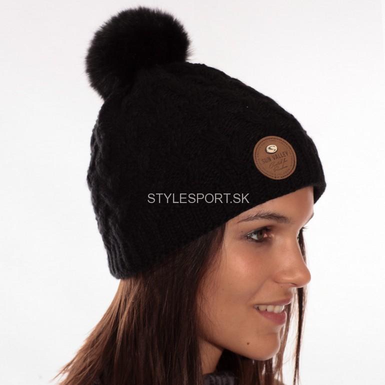 Čiapka SUN VALLEY SWINE, čierna