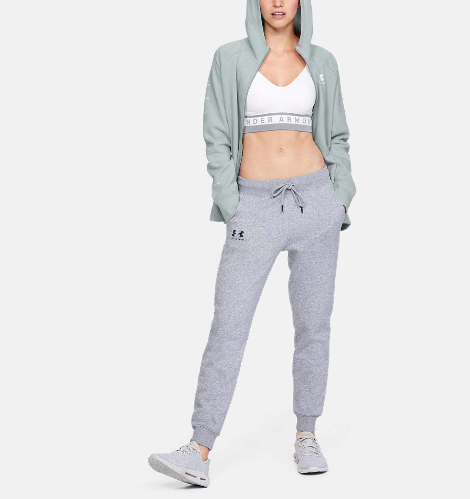 Mikina Under Armour Rival Fleece_mint